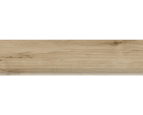 MIRAVA porseleinen steengoed traptegel OSLO noten licht 29,8 x 120 x 0,9 cm UGL