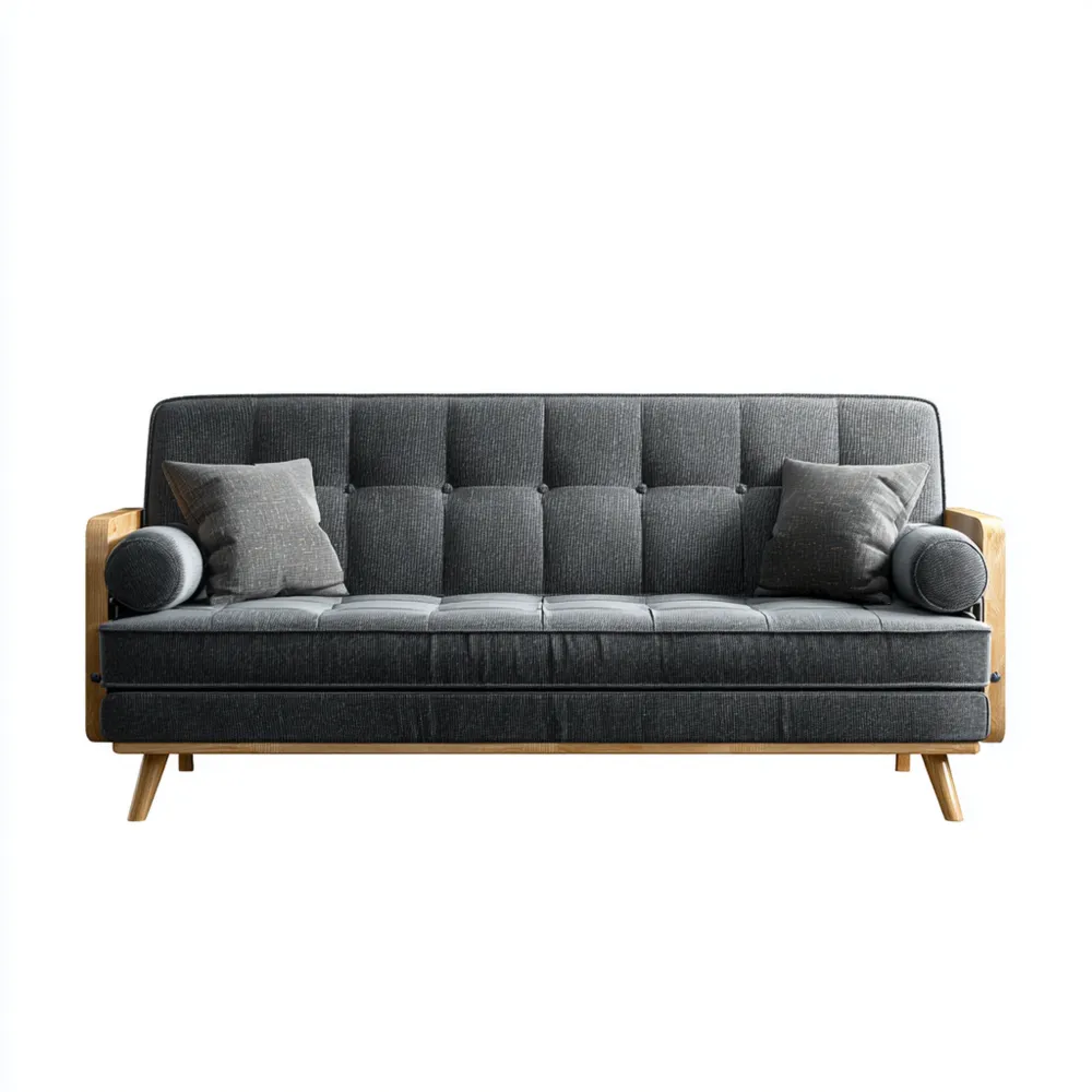 2-Sitzer-Sofa Stoff 200x85x90 cm – Dunkelgrau – Skandinavisches Design