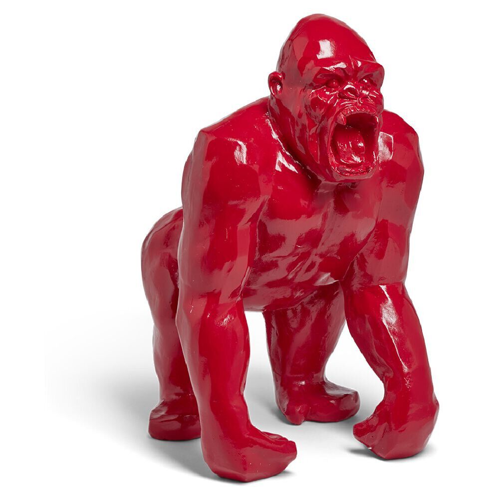 Gorille décoratif H45cm plastique rouge