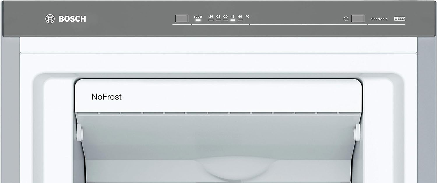 Bosch GSN36VLEP, Congélateur pose-libre, Série 4, 242 L, 4 tiroirs de congélation, 186 x 60 cm, Inox