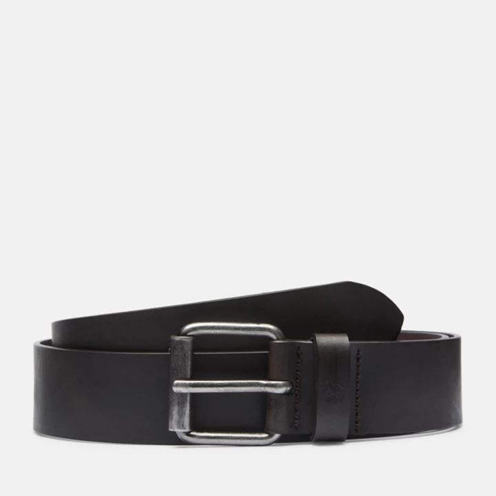 Ceinture en cuir pour homme en marron foncé