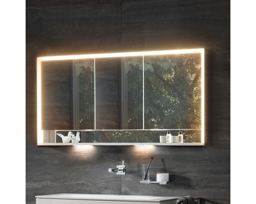 KEUCO Royal Lumos spiegelkast 120 x 16,5 x 73,5 cm, gespiegeld, 3-deurs, LED, IP 24, 713