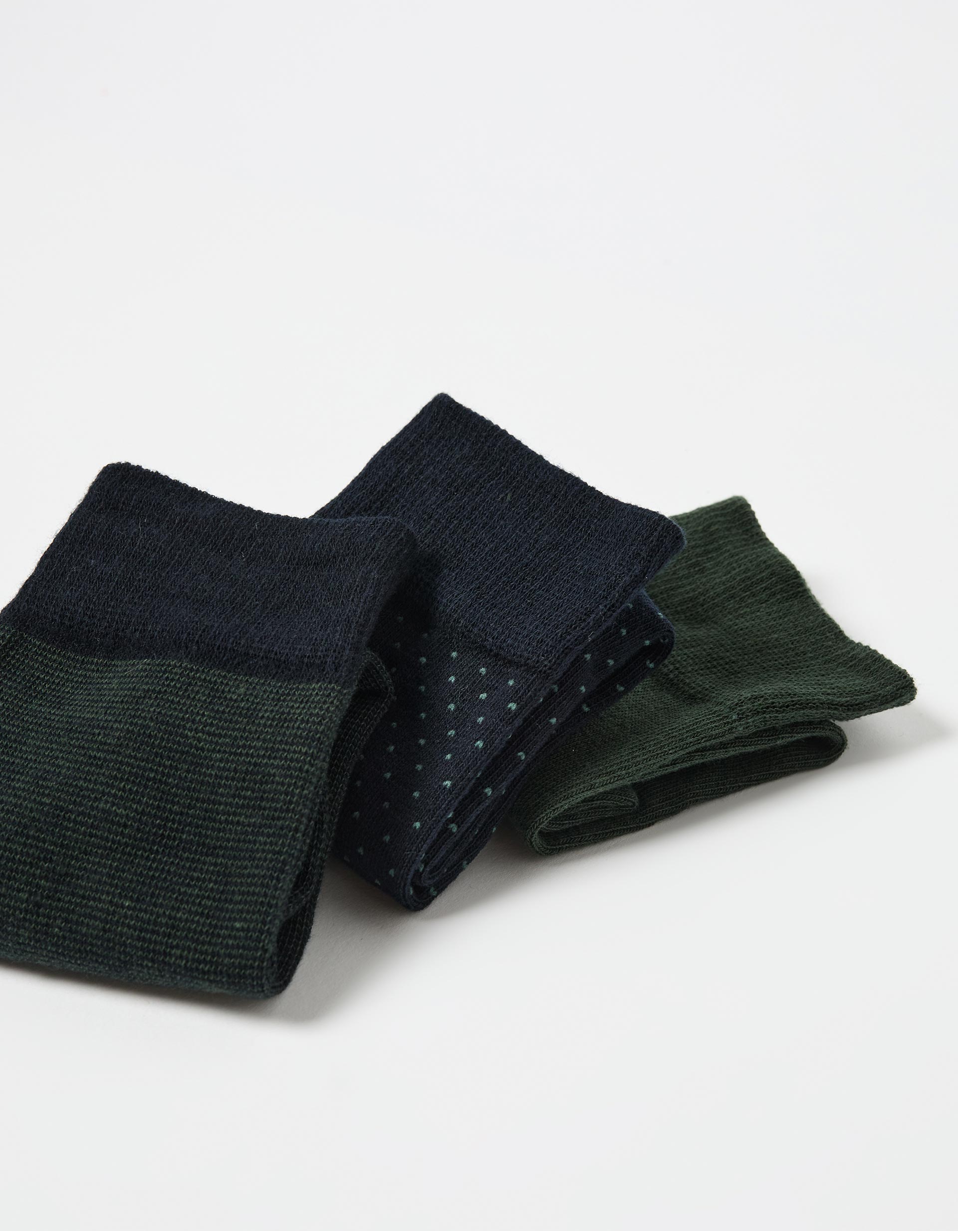Pack 3 Pares de Meias, Homem, Verde Escuro