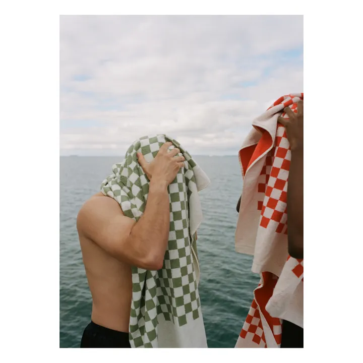 Baina Serviette de plage Roman | Vert