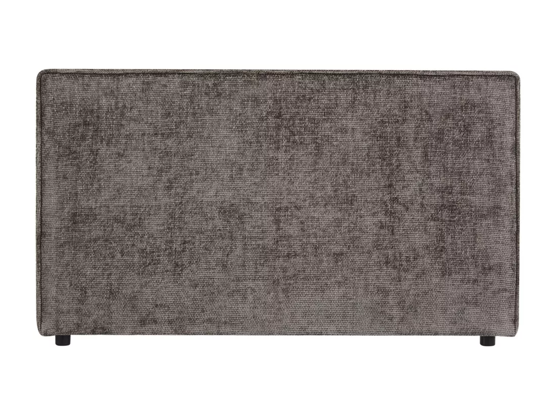 Tête de lit LORETTE 120 rembourrée, En tissu polyester pour lit 120 cm, Sur pieds en plastique, Gris