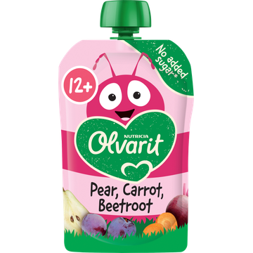 Olvarit Knijpfruit Peer Wortel Rode Biet 12+ Maanden 100 g