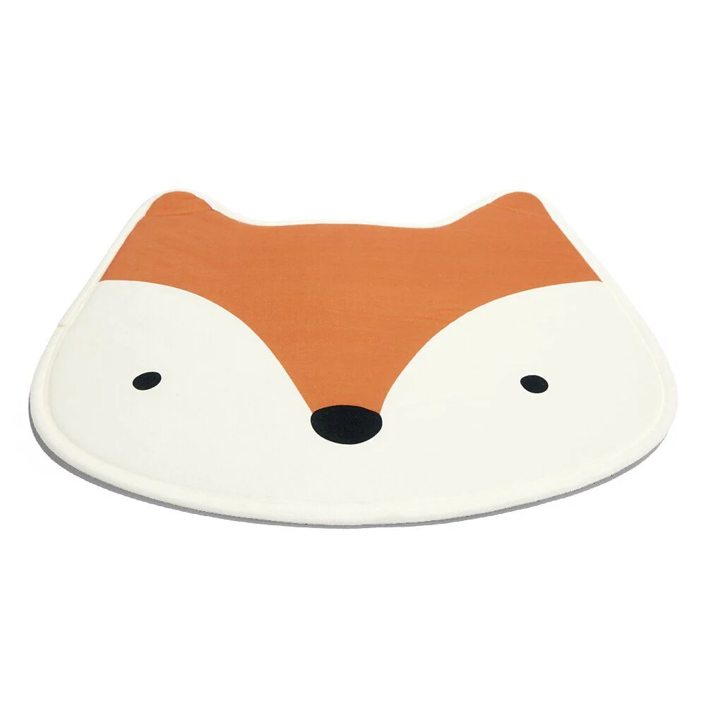 Tapis enfant antidérapant tête animal Ø50cm - 3 modèles