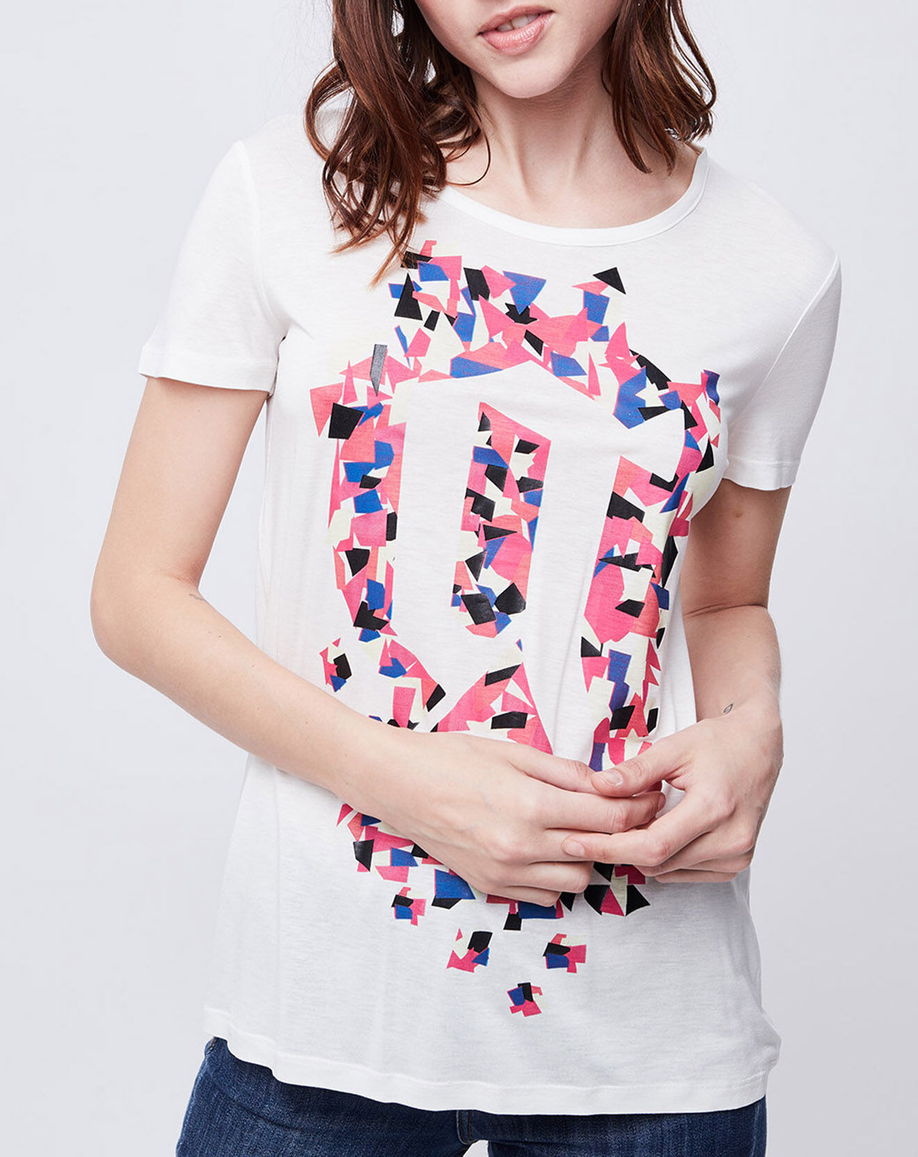 John Galliano T-Shirt imprimé blanc cassé/multicolore