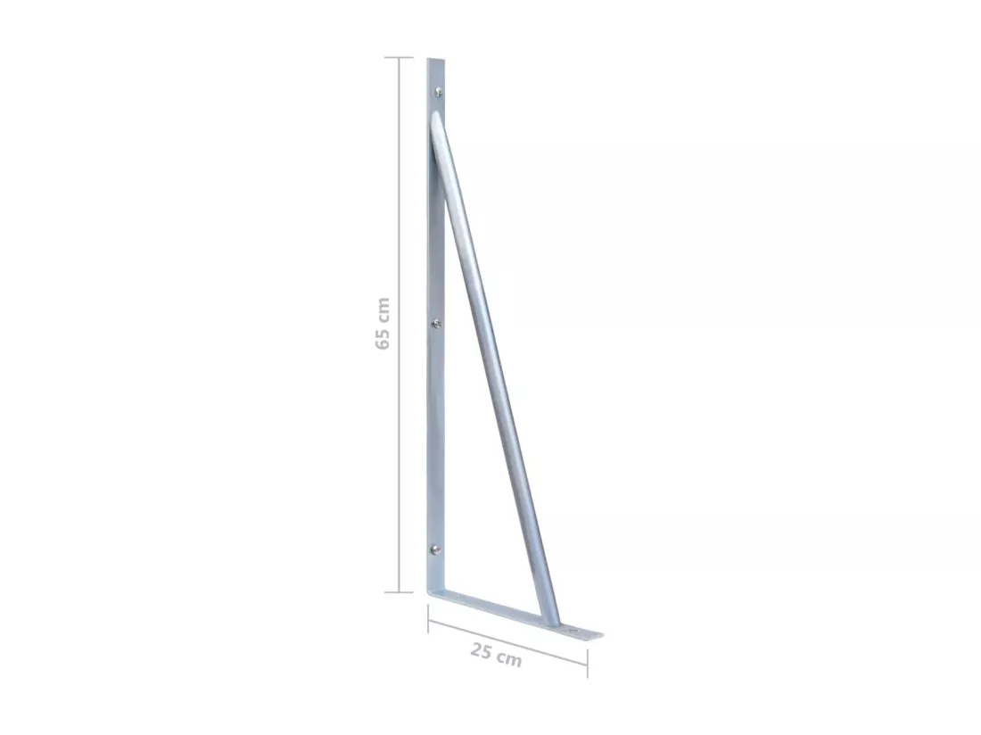Supports pour poteau de clôture 3 pcs Acier galvanisé