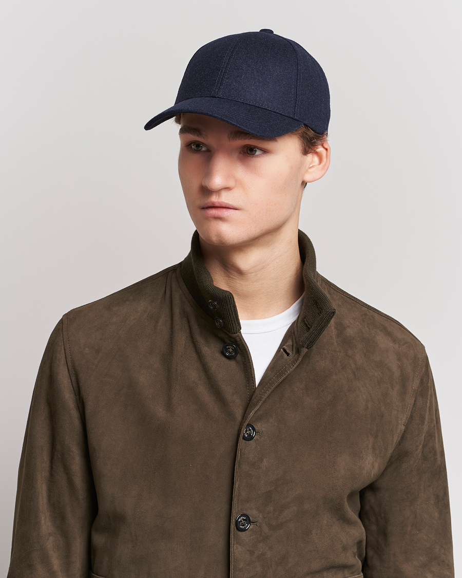 Varsity Headwear Flannel Baseball Cap Dark Navy