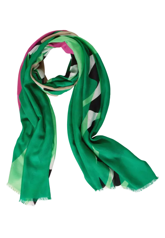 Print Longschal - fresh spring green