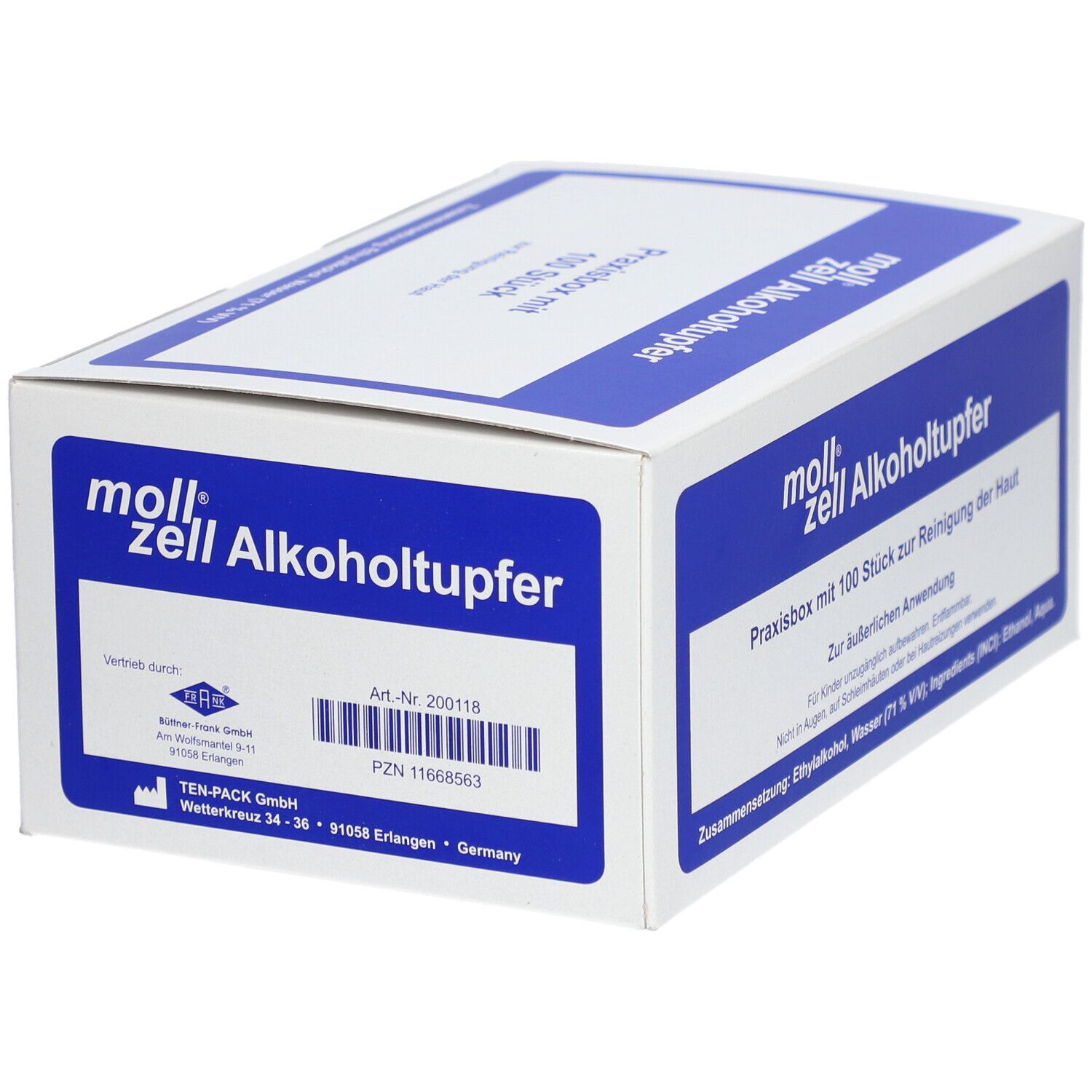 Mollzell® Alkoholtupfer 14 x 14 cm