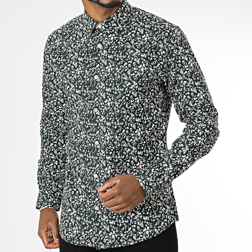 Chemise Manches Longues Slim Andy Vert Foncé