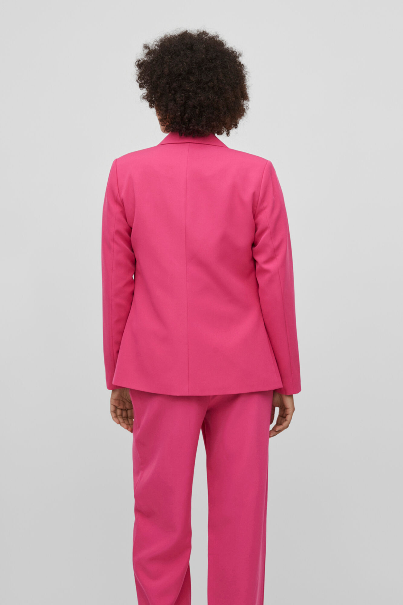 Blazer clássico de manga comprida - Rosa