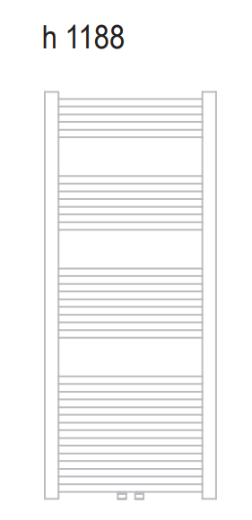 Badstuber Bari design radiator 50x119cm wit 496W