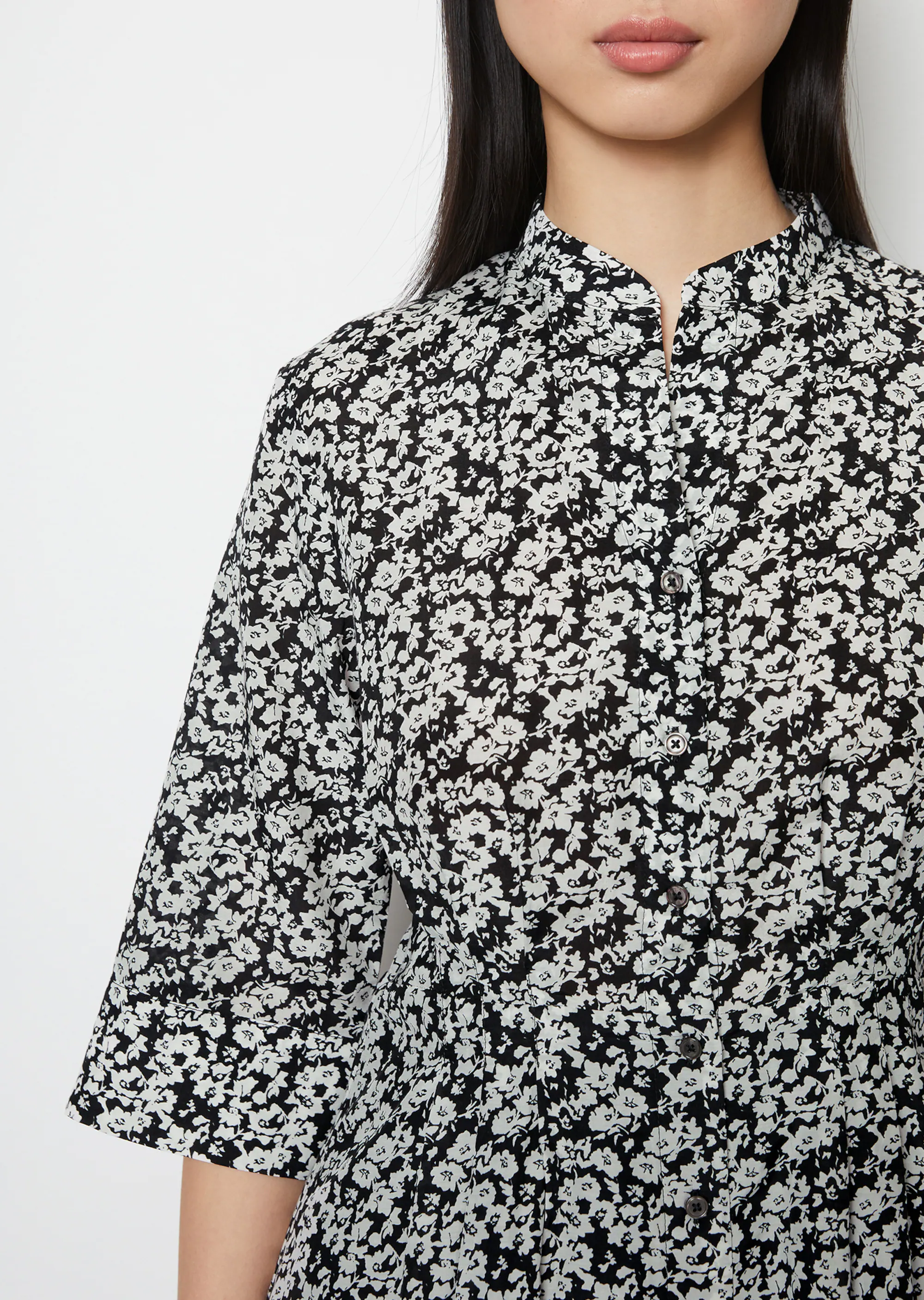 Blusenkleid mit Silky Touch aus softem Organic Cotton-Viskose-Mix