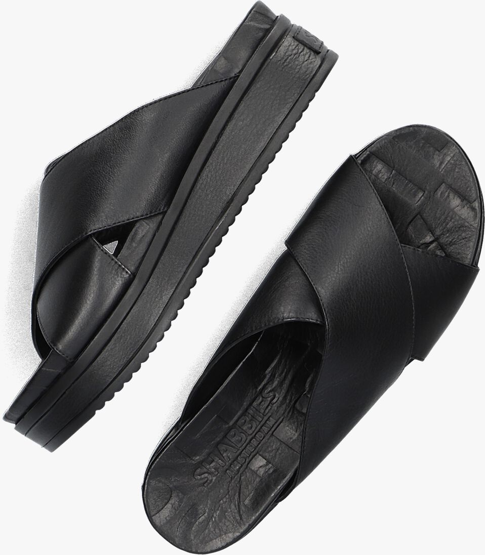 SHABBIES zwarte shabbies slippers 170020437 shs09020