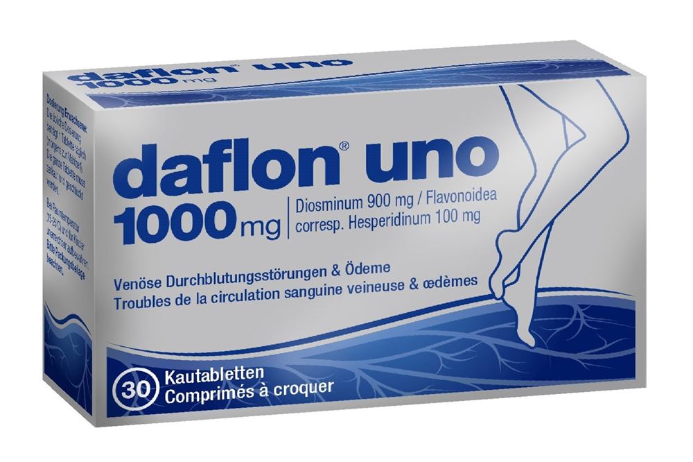 DAFLON UNO 1000 mg<br>30 Stück, Blister, Kautablette