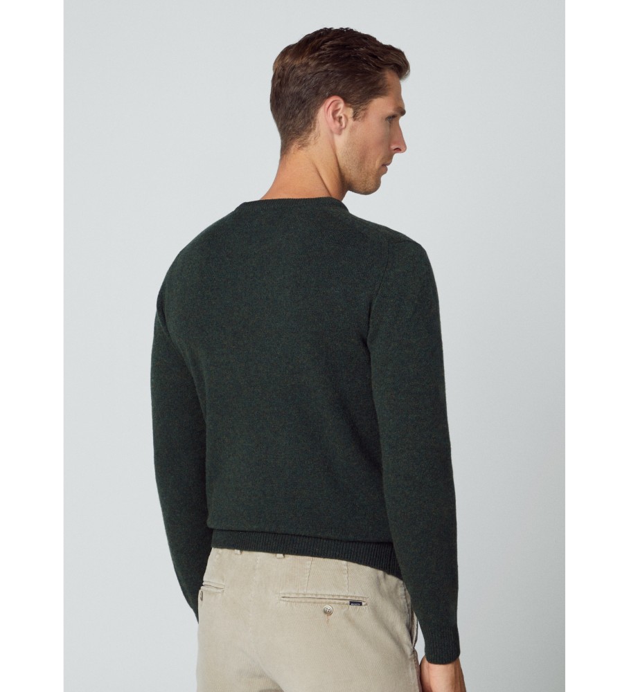 Hackett Jersey Lã de Cordeiro verde escuro