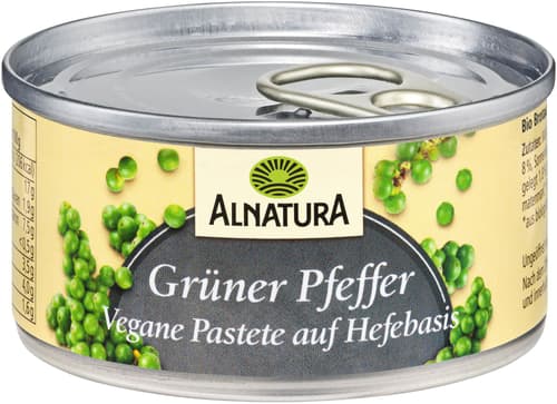 Alnatura Bio Vegane Pastete auf Hefe-Basis Grüner Pfeffer