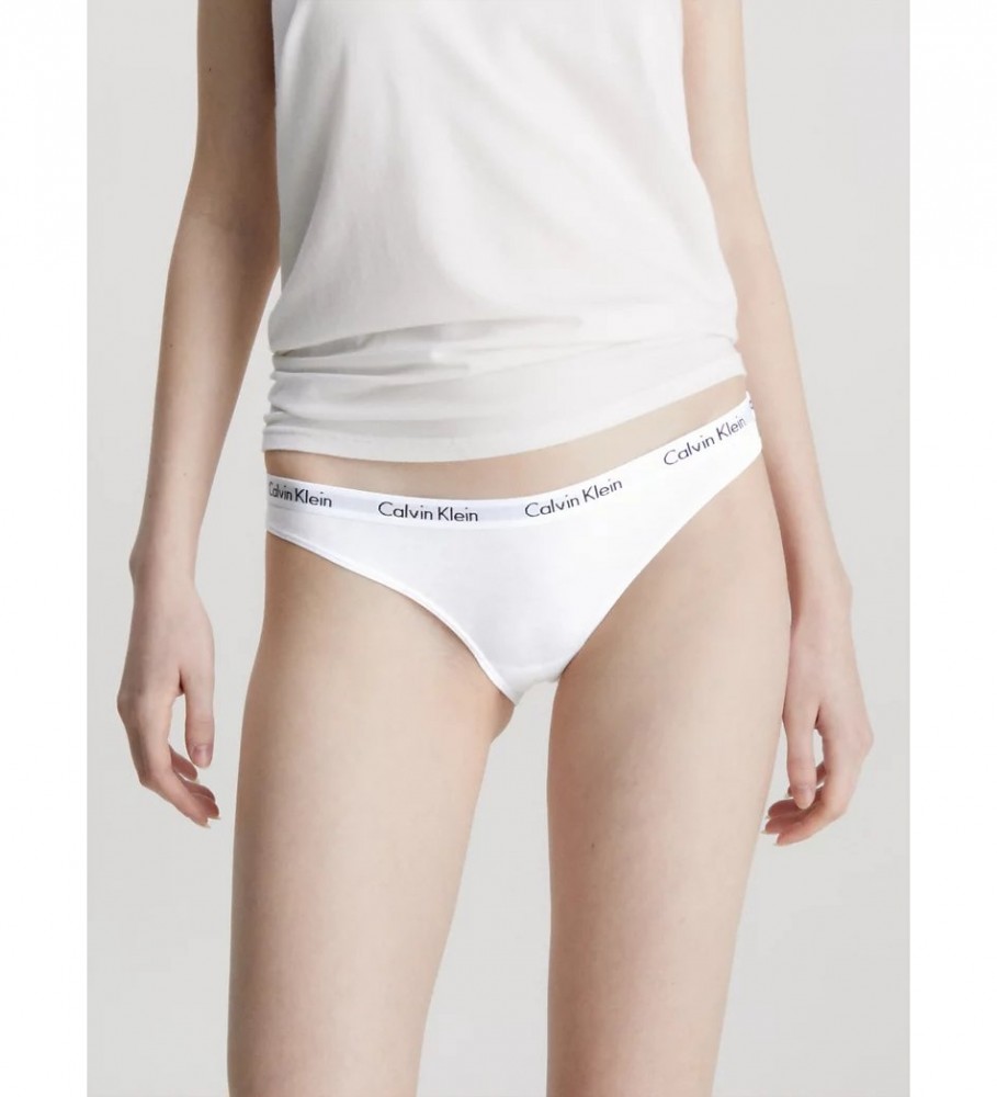 Cuecas Calvin Klein Classic, pacote com 3 unidades, brancas e pretas.
