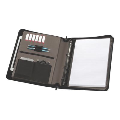 Wenger Affiliate - Conférencier A4 zippé à anneaux - noir
