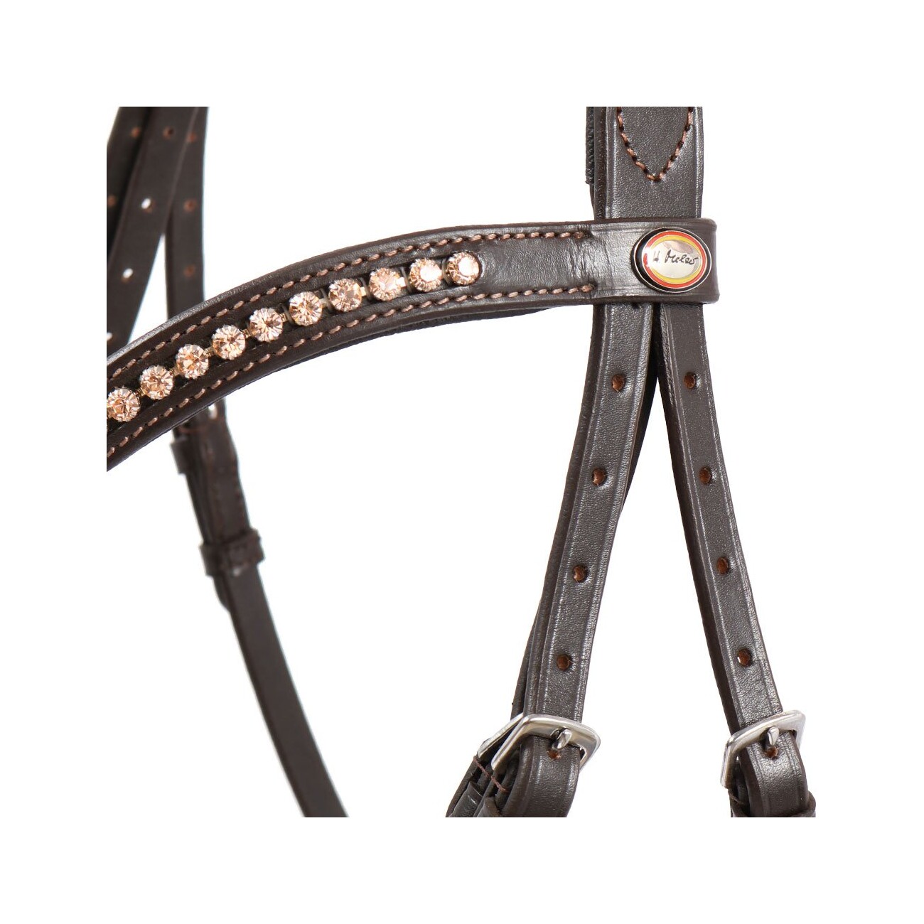 Hans Melzer Horse Equipment Hans Melzer Trense Mechtersen braun/silber WB EXTRA (KB-Kaltblut)