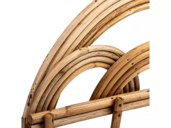 Cintre en rotin marron et bambou 38x7x26h cm