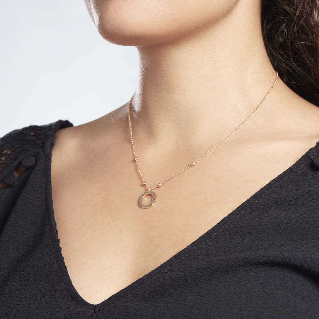 Collier Plaqué Or Jaune Lettra