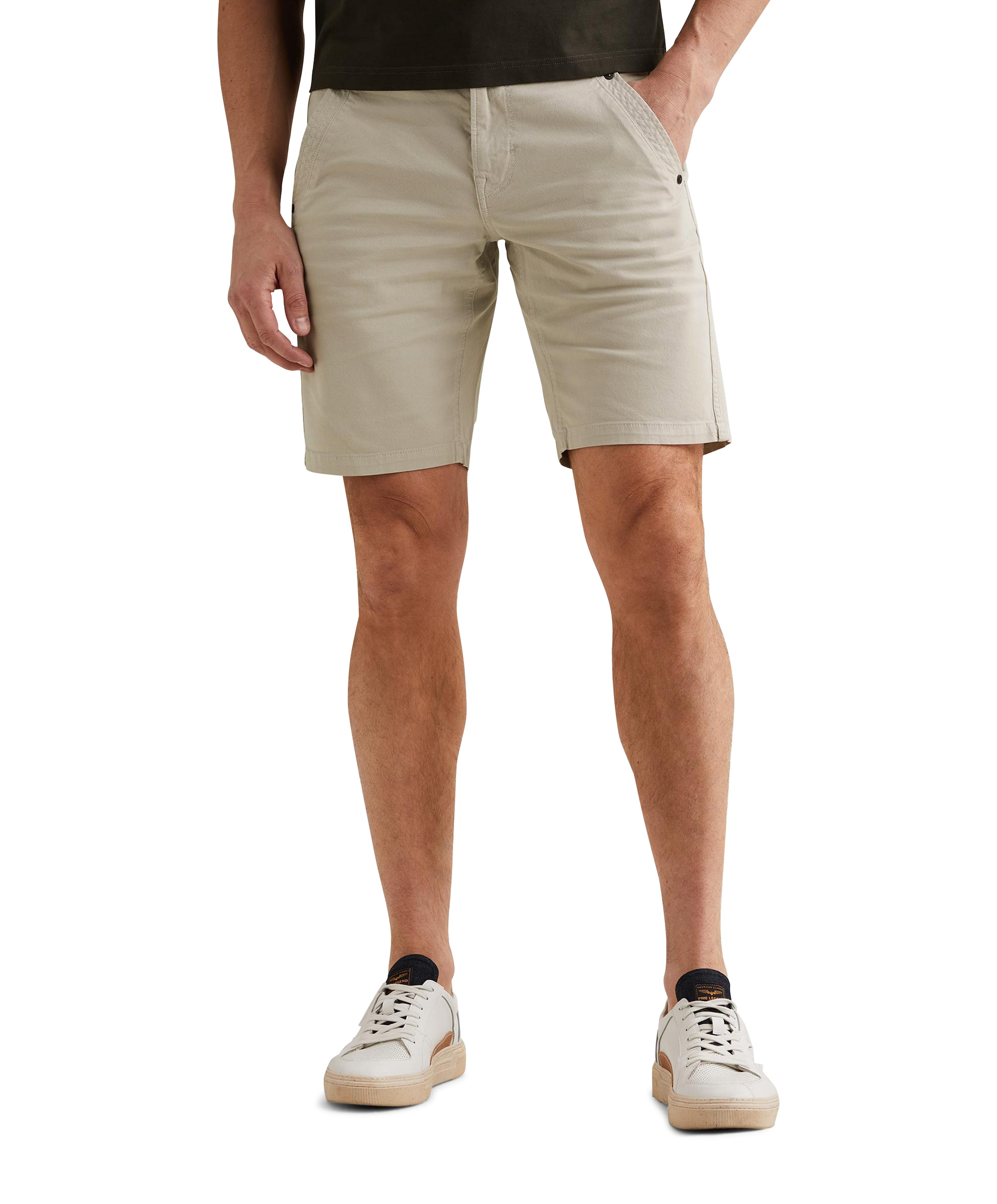 PME Legend SPECTOR CHINO FANCY STRUCTU heren korte broek wit