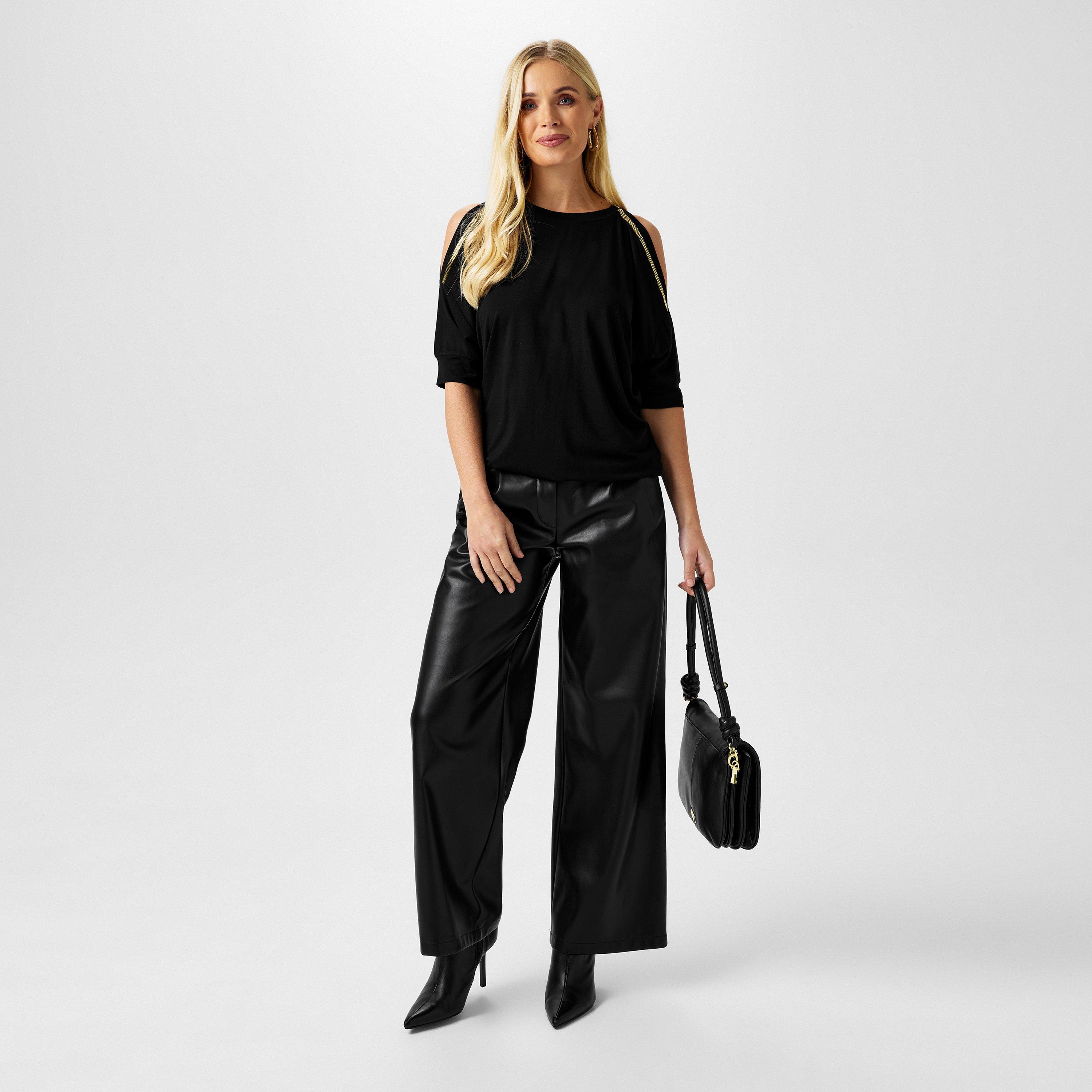 Biba PU Wide Leg Trousers