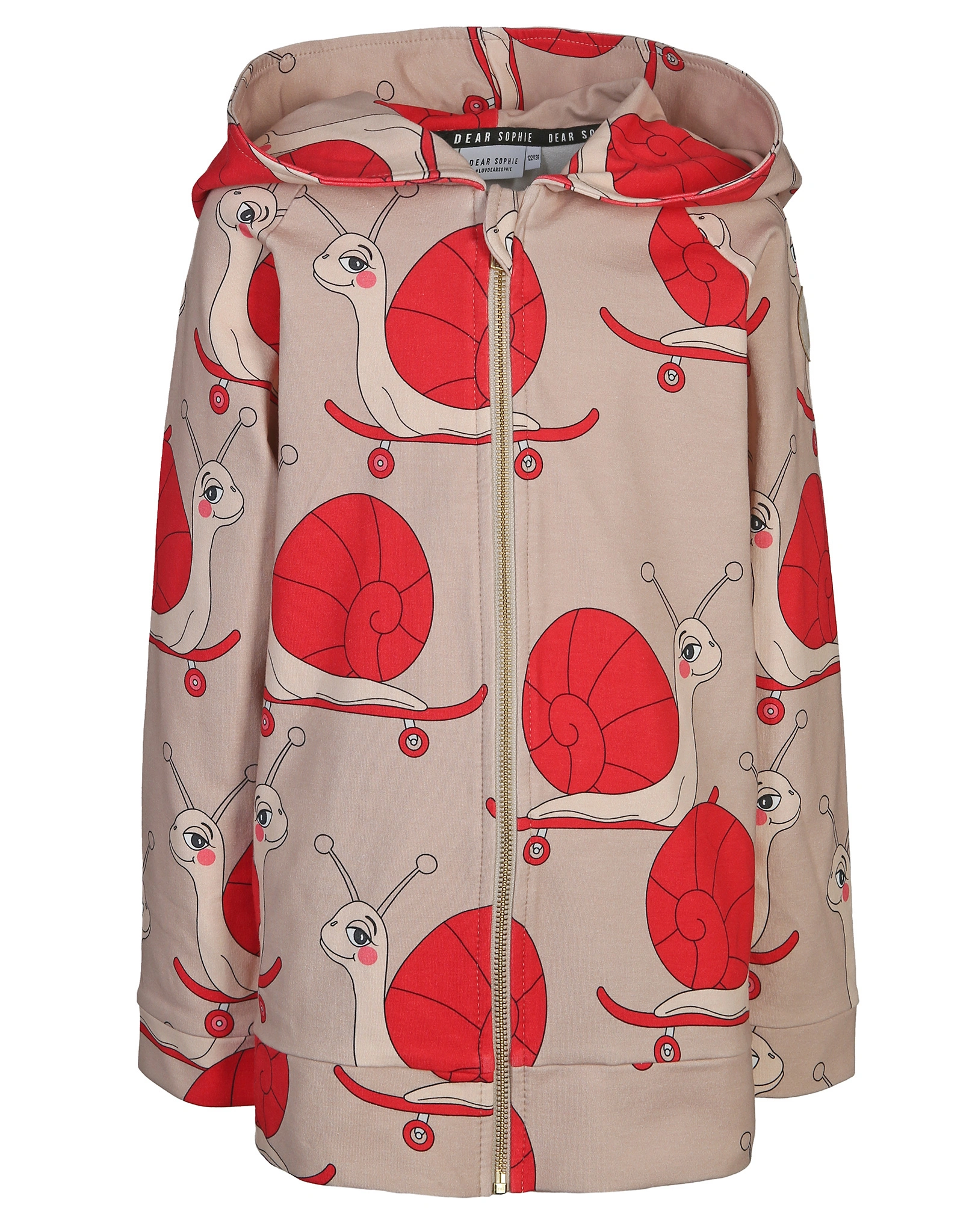 Kapuzen-Sweatjacke SNAIL in ecru