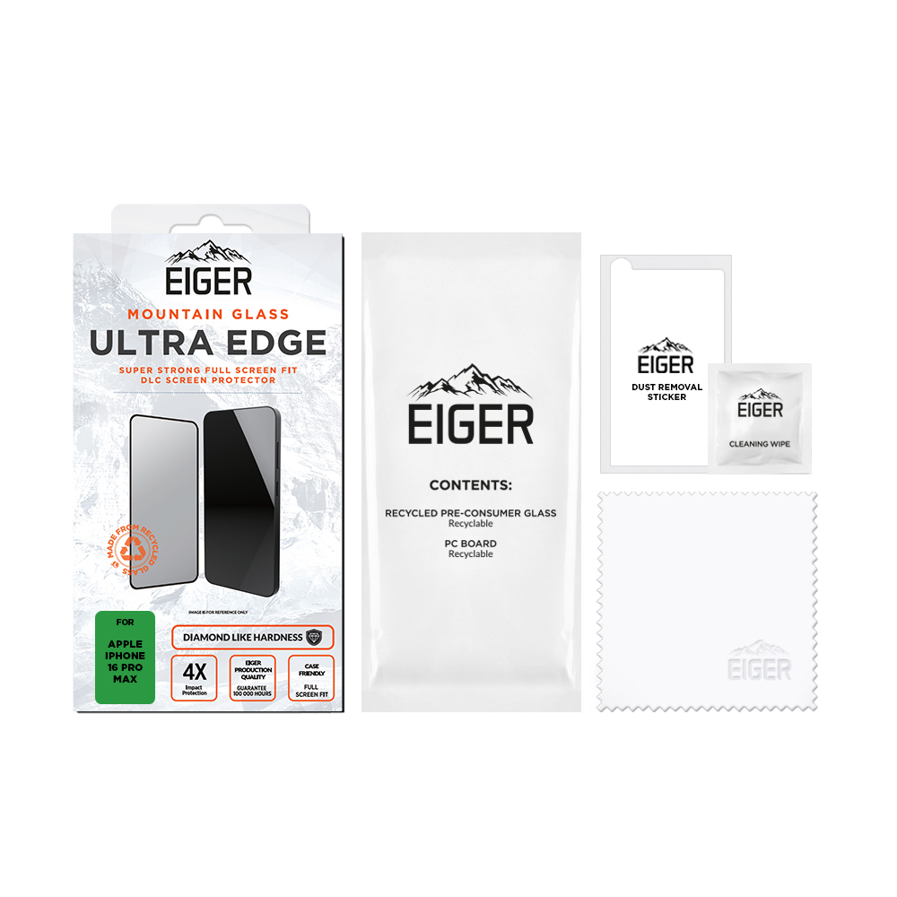 iPhone 16 Pro Max Mountain Glass Ultra Clear Edge Panzerglas 3D Displayschutz Case Friendly (EGMSP00269)