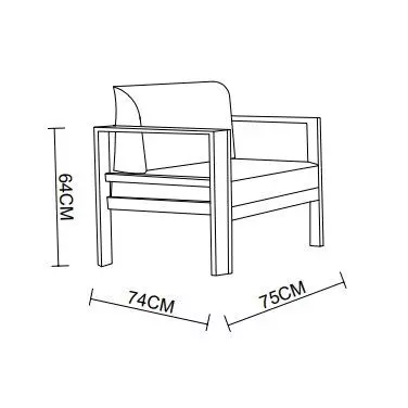 Fauteuil de jardin détente en aluminium Ostara Blanc et taupe