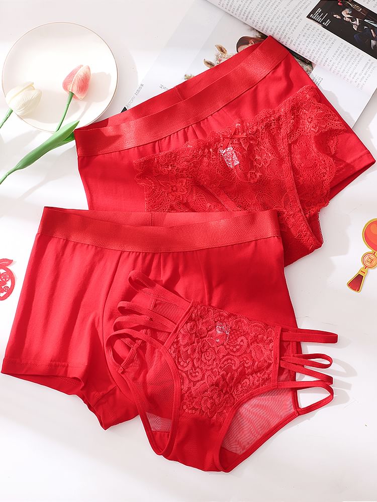 Pancherry - Koppelset: effen mesh slip + boxershort