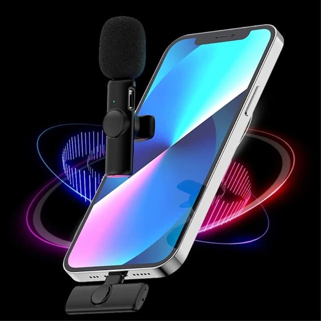 USB-C 2,4 GHz trådløs Lavalier-mikrofon (2 mikrofoner+1 modtager)