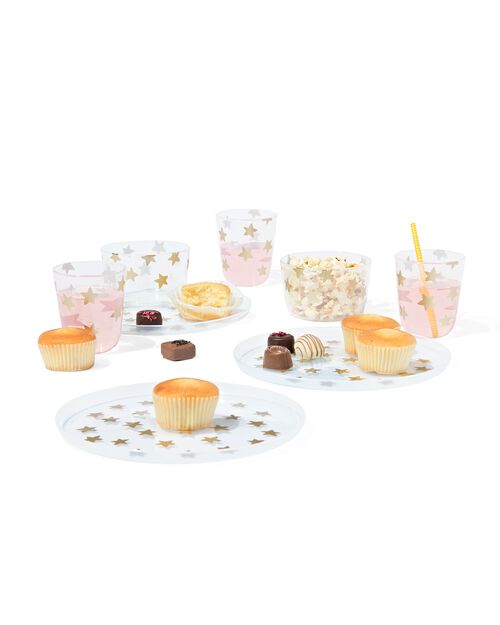 assiettes réutilisables à pois lot de 4