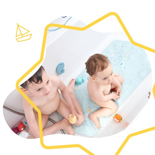 Tapis de bain XXL Bleu - BADABULLE