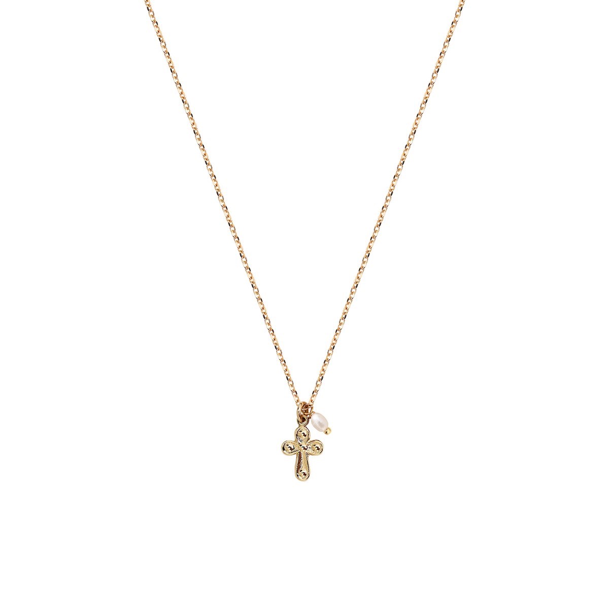 Collier médaille croix doré à l'or fin 24K NEW CLÉA