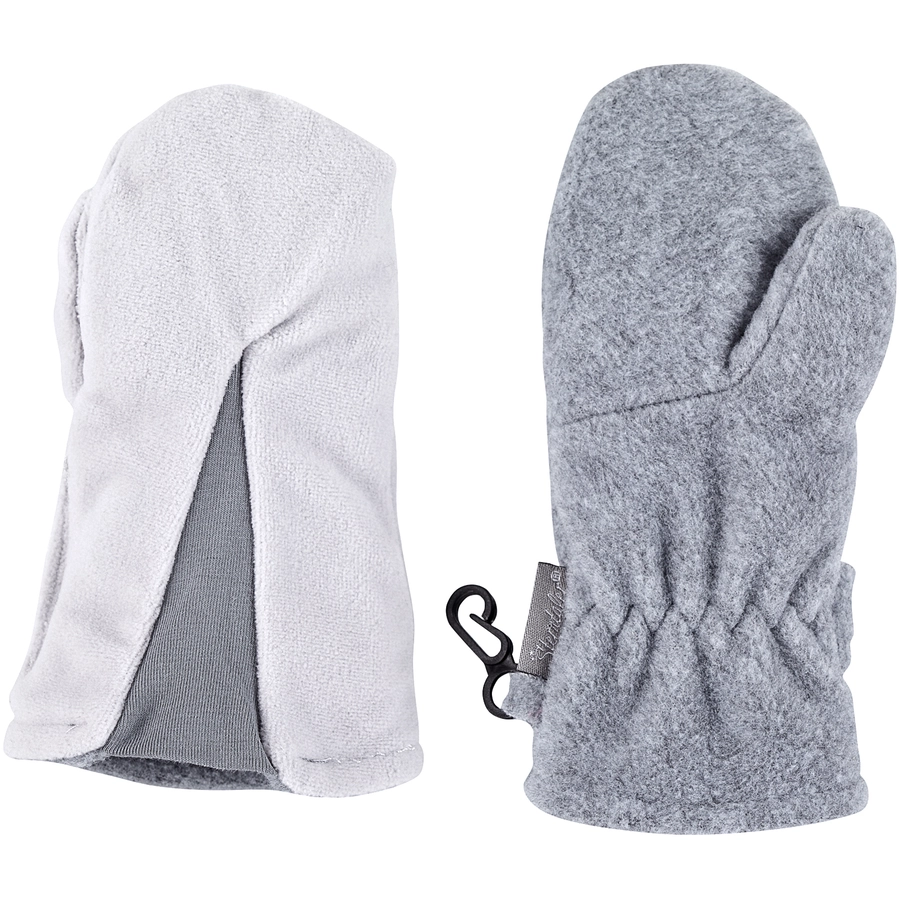 Sterntaler Fäustlinge Microfleece uni silber mel.