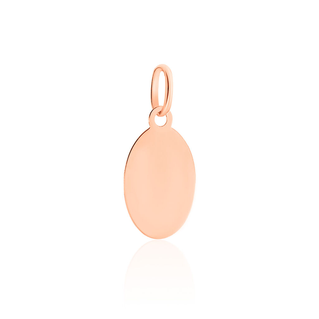 Pendentif Ange Ovale Or Rose