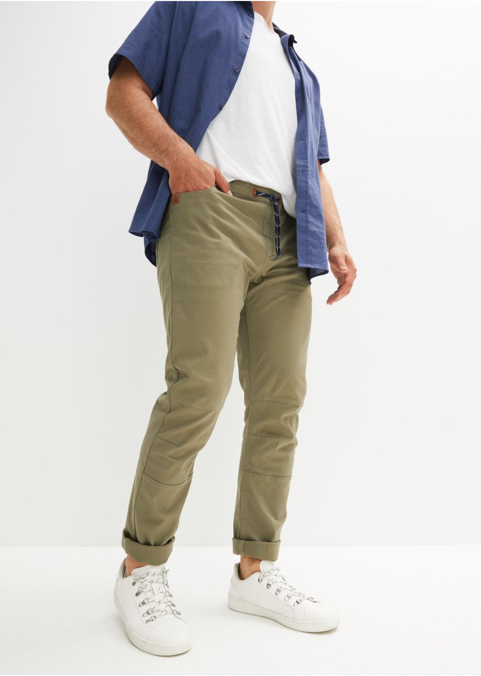 Pantalon taille extensible Regular Fit, Straight
