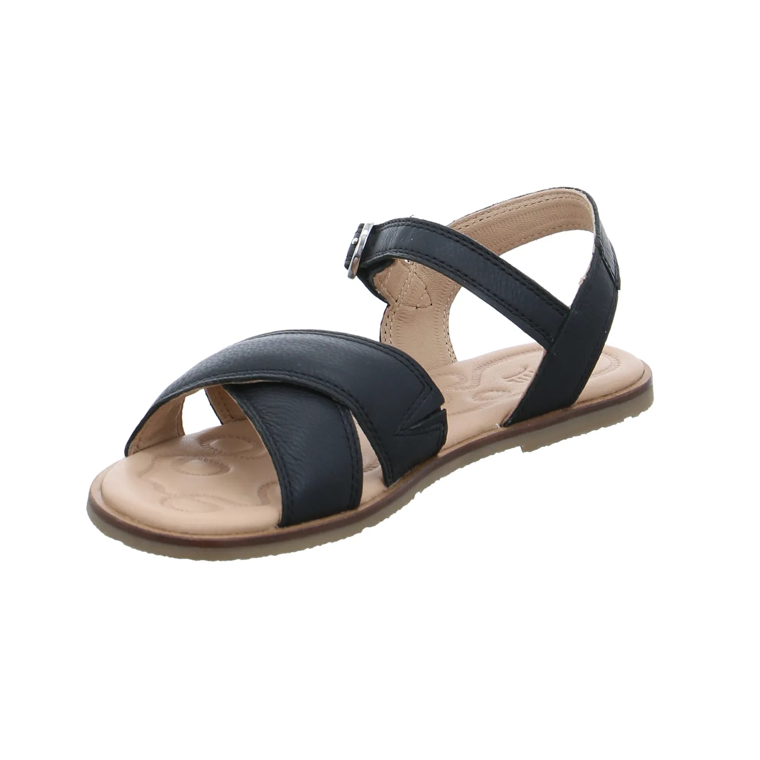 SUPERFIT Mädchen-Sandale Schwarz Leder  Sommerschuh