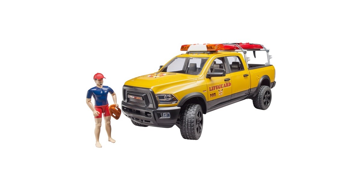 bruderDodge RAM 2500 Reddingsbrigadeauto met strandwacht Modelvoertuig  (02506)
