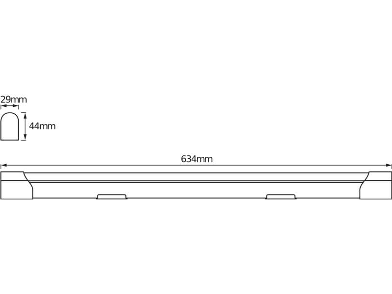 Ledvance Lichtleiste LED Value Batten, 60 cm, 10W, 4000 K LED-Lichtleiste für Wand- und Deckenleuchten