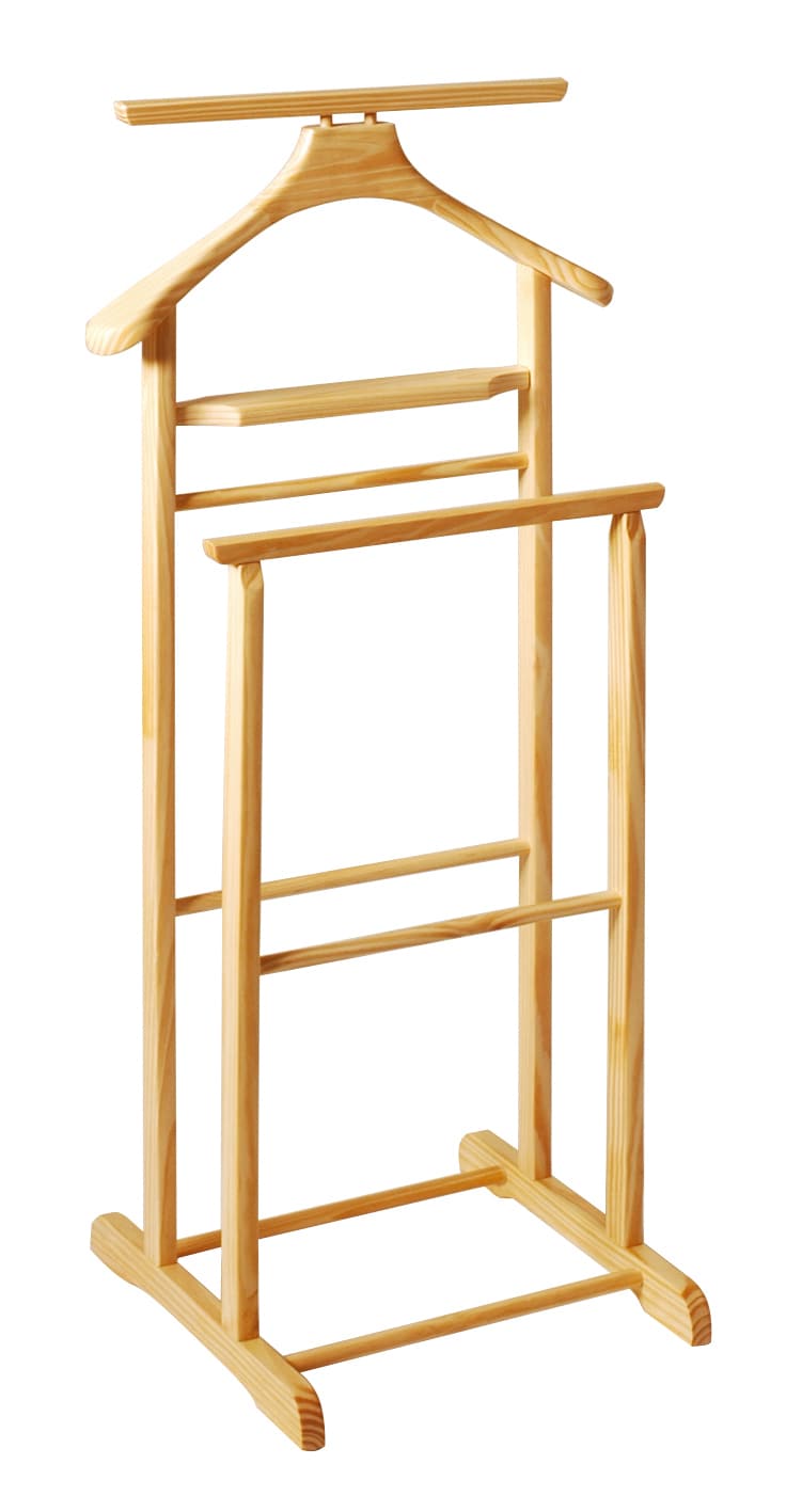 Herrendiener FUNNY 47 x 102 x 36 cm Massiv braun
