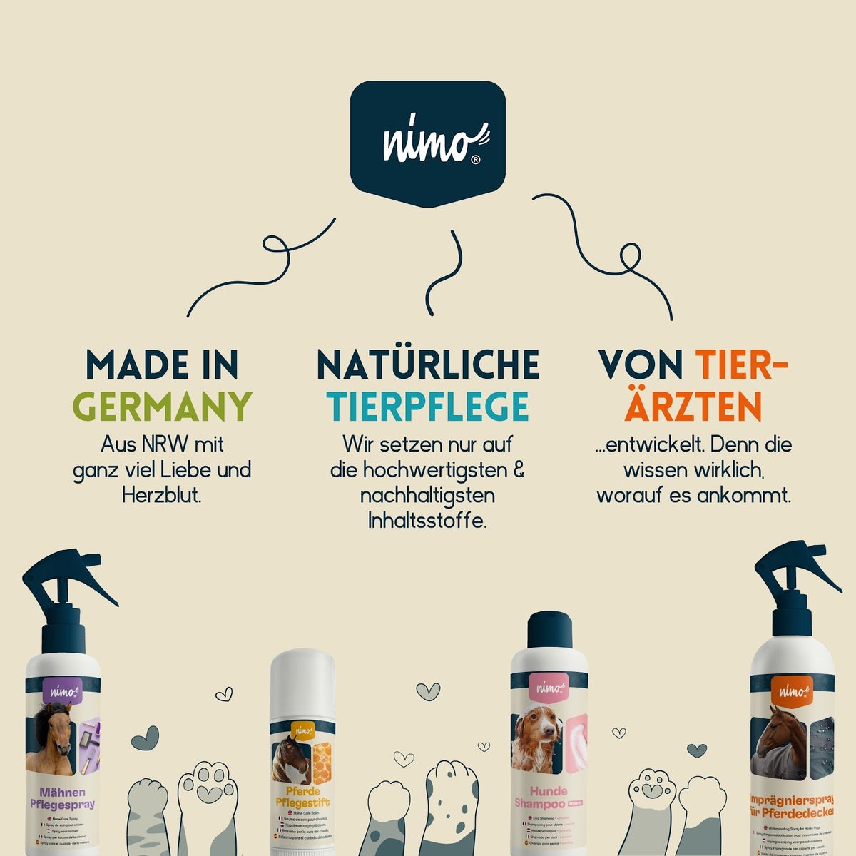 nimo® Paardenhuidverzorgingsspray • met Aloë Vera en Panthenol tegen jeuk en geïrriteerde huid