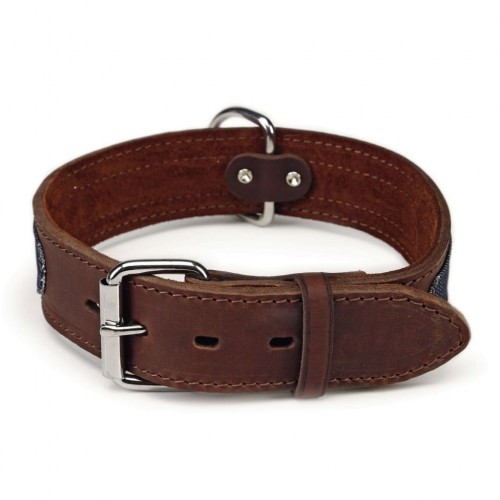 Coleira marrom de cowboy para cachorro