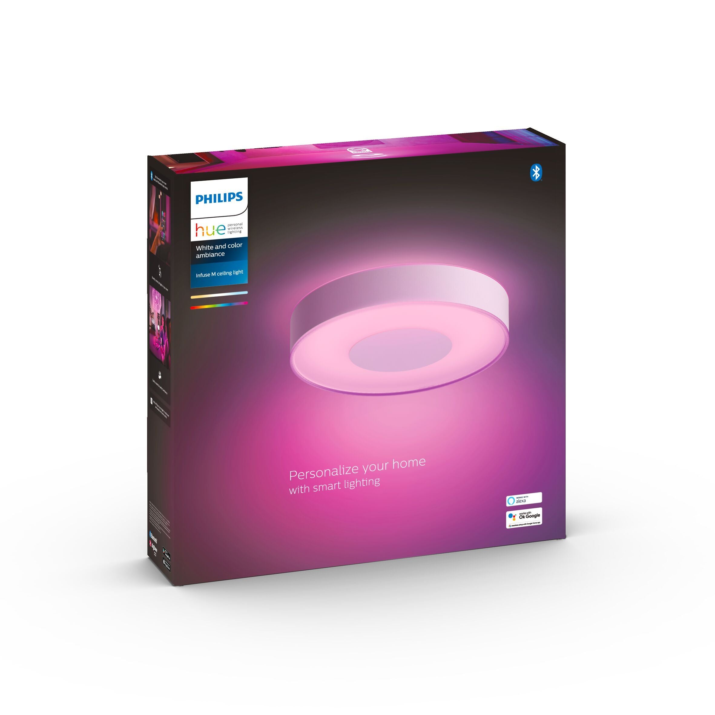 Philips hue INFUSE Wand- / Deckenleuchte - Weiss / B: 38.1 cm x H: 8.4 cm
