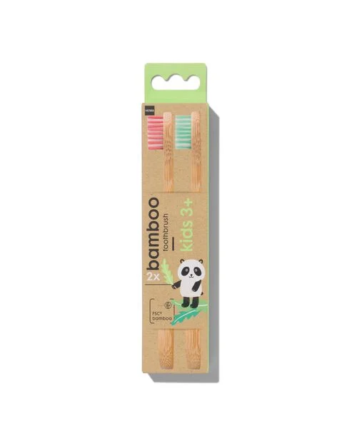 2 brosses à dents enfant bambou